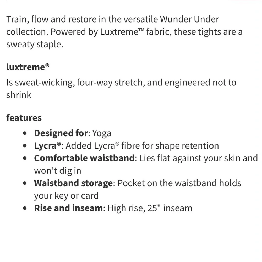 Lululemon Wunder Under High-Rise 25